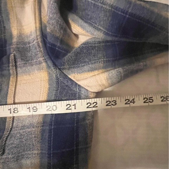 Heavyweight Flannel Shacket - BlueDepths/Oatmeal, size Medium - Picture 8 of 10